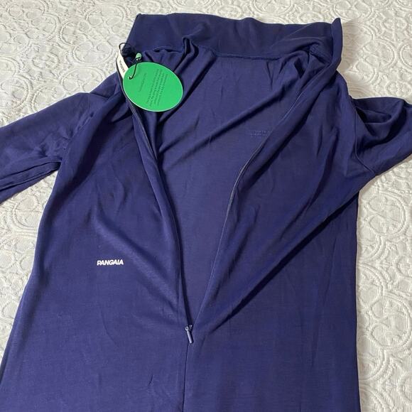 Pangaia Maxi Dress Blue Natural Organic Seacell Womens Size XXS Eco friendly - Picture 9 of 10